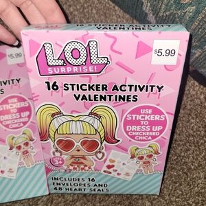 L.O.L. Surprise! Pink Sticker Activity Valentines Set